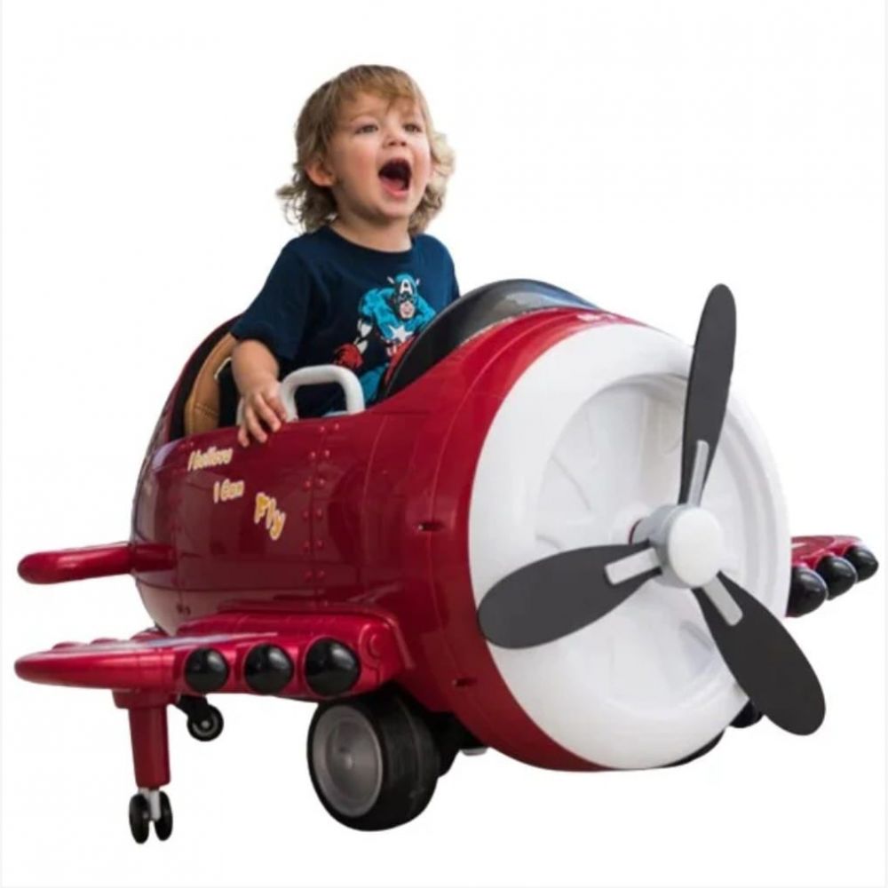 Carro elétrico Avião Vermelho