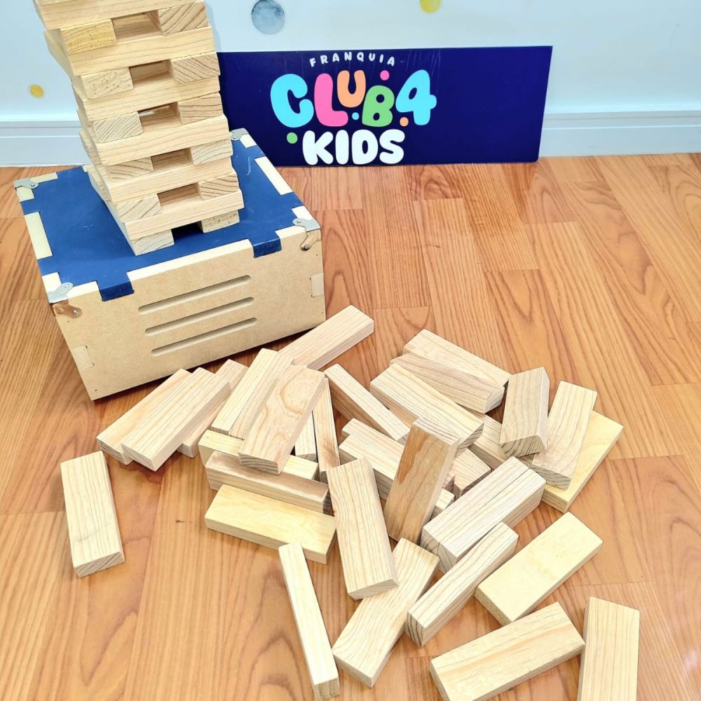 Jogo Gigante - Caiu Perdeu - Torre De Equílibrio - Jenga Gigante - Jogo Madeira
