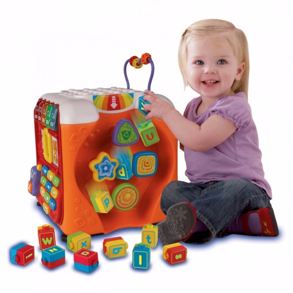 Super Cubo Descobertas Com Som Empilhar e Encaixar 